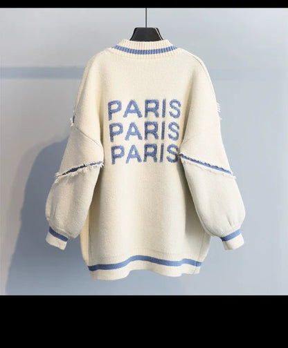 Lässige Strickjacke mit Fransendetails