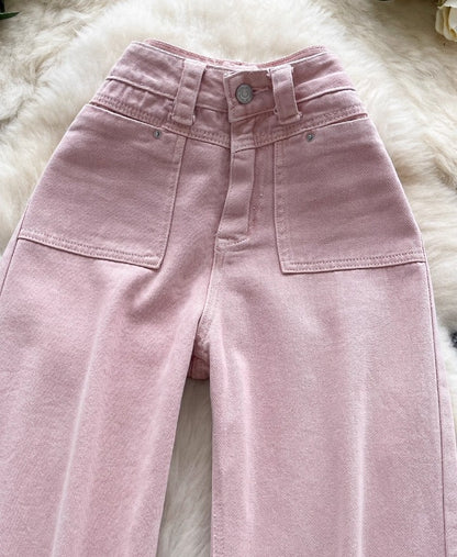 Rosé-Weitbein-Cordhose