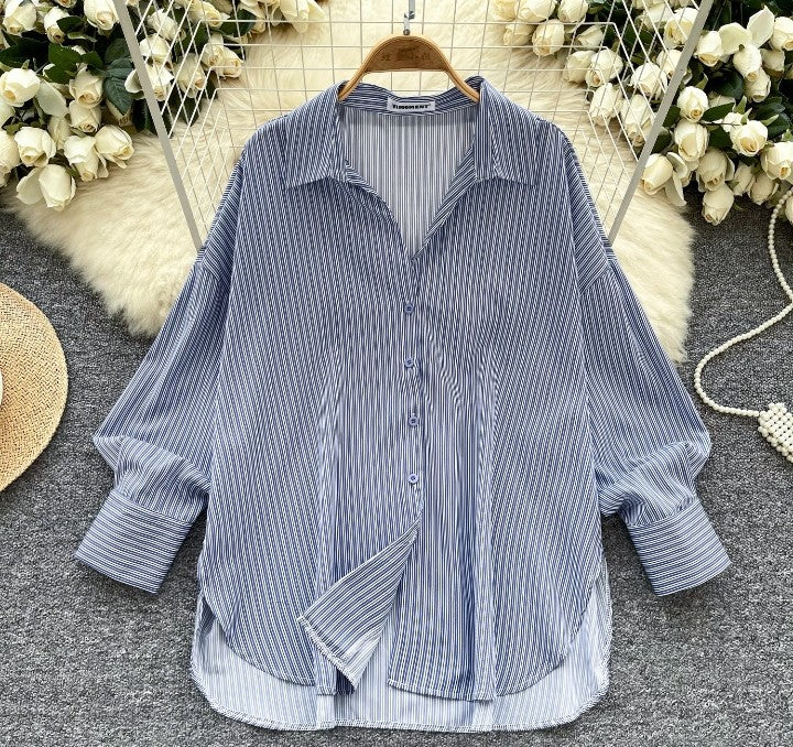 Gestreifte Oversize-Bluse