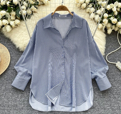 Gestreifte Oversize-Bluse