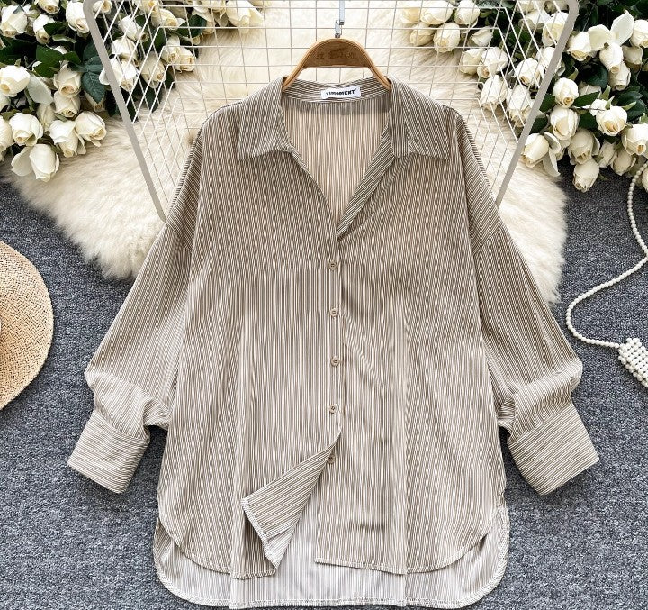 Gestreifte Oversize-Bluse