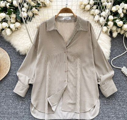 Gestreifte Oversize-Bluse