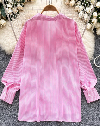 Gestreifte Oversize-Bluse
