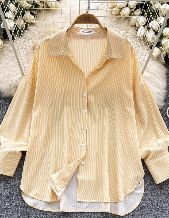 Gestreifte Oversize-Bluse