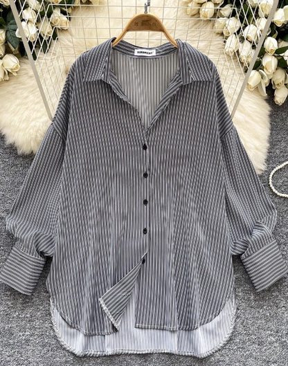 Gestreifte Oversize-Bluse