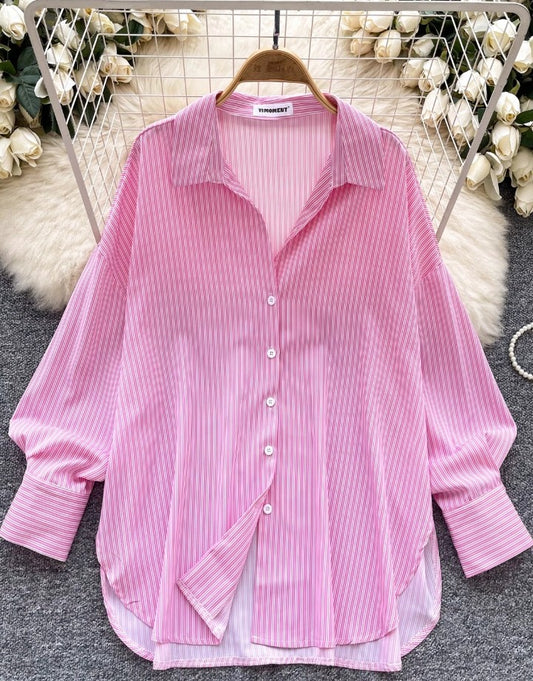 Gestreifte Oversize-Bluse